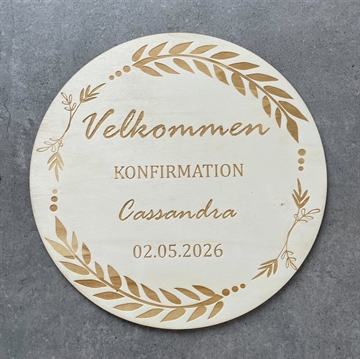 Velkometskilt til konfirmation 